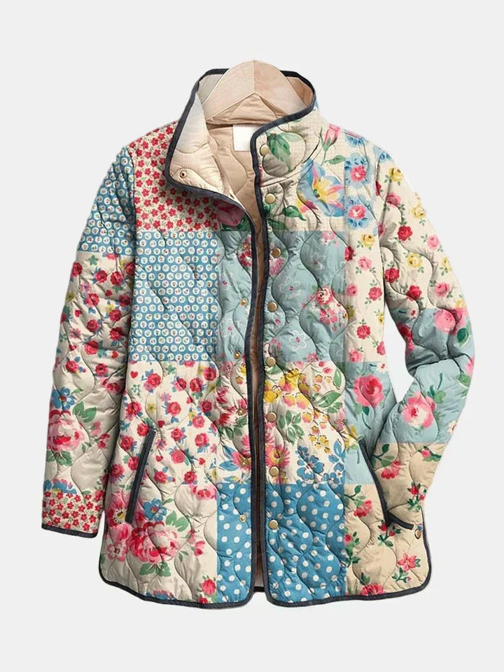AVELOIRE | Veste matelassée patchwork fleurie Chloé
