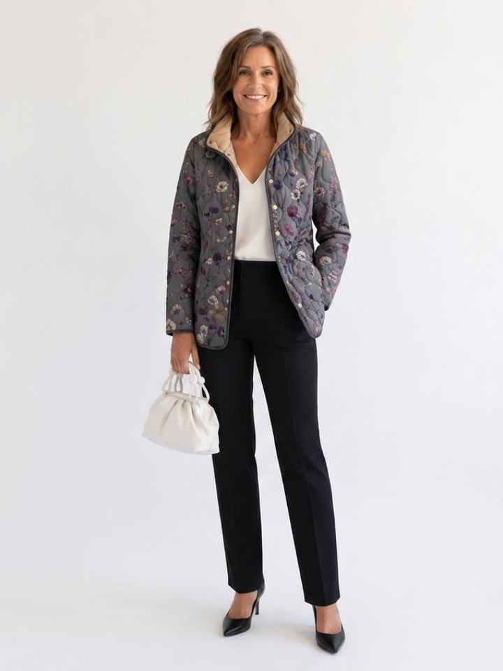 AVELOIRE | Veste matelassée fleurs séchées Nathalie
