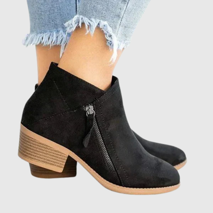 AVENYA | BOTTINES EN CUIR AVEC ZIP LATÉRAL