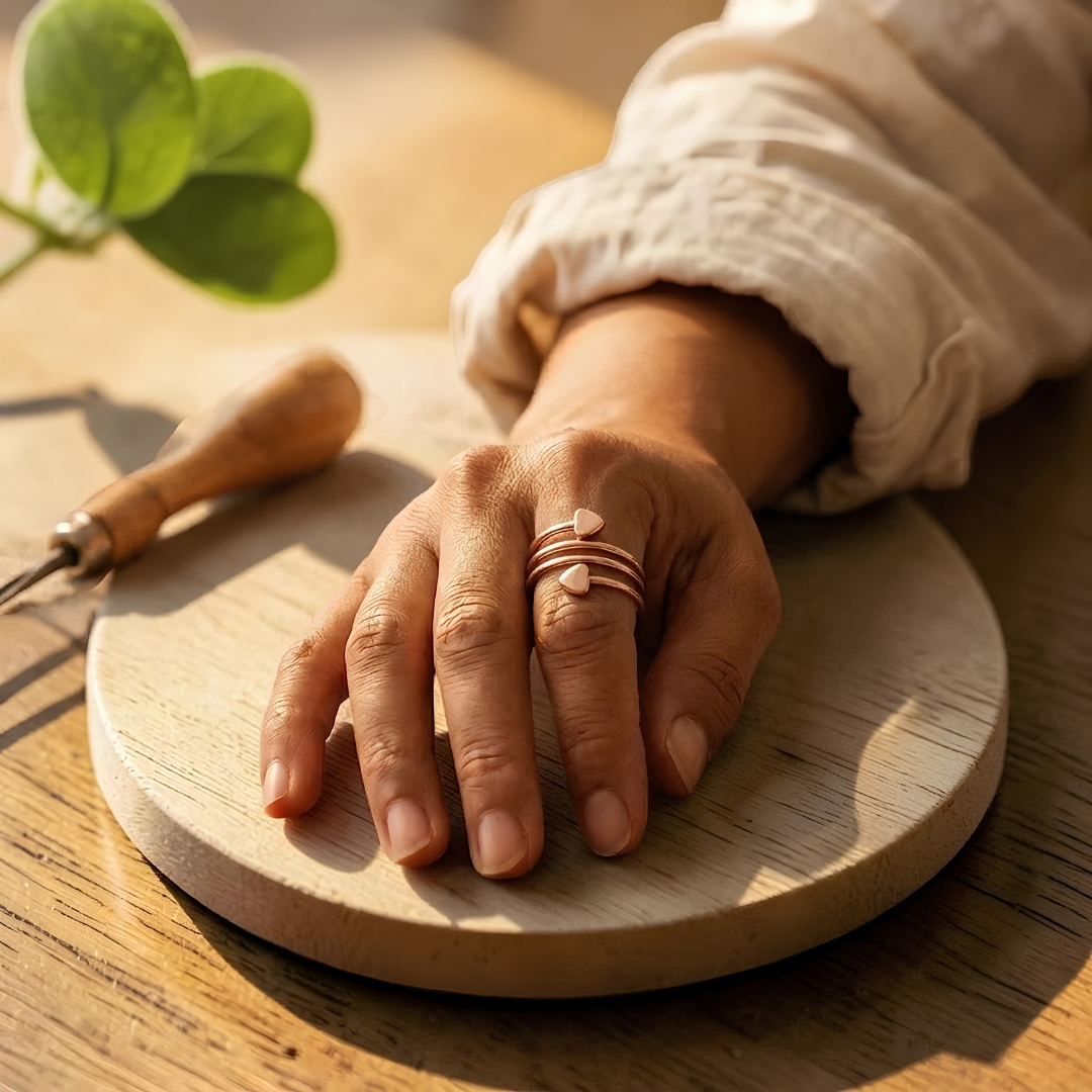 Bague en Cuivre Rose – Aveloire Paris