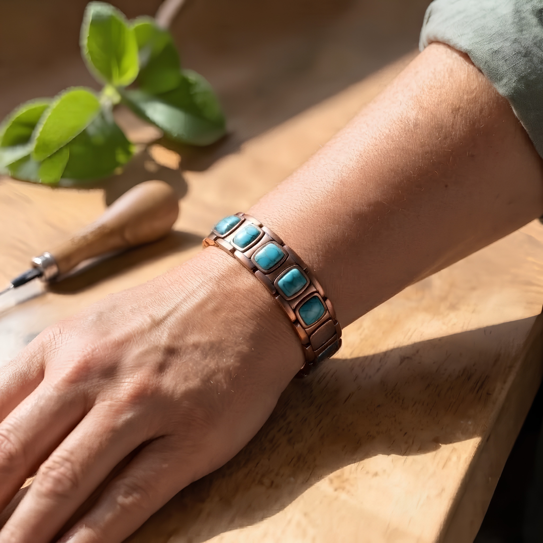 Bracelet en cuivre Lantana, grand modèle
