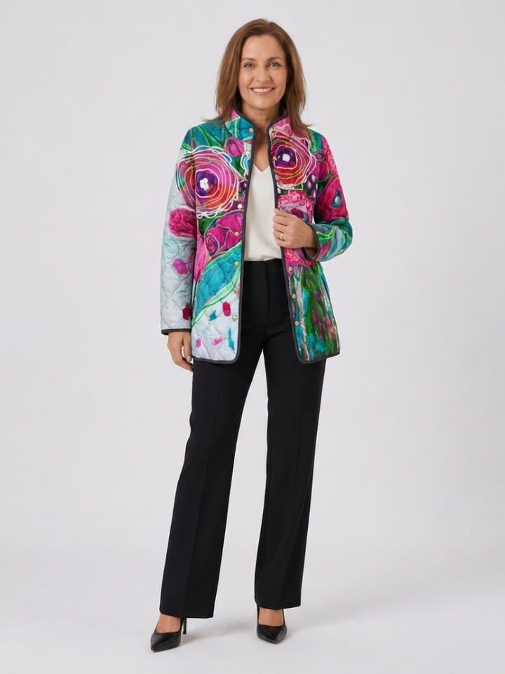 AVELOIRE | Veste matelassée Aquarelle Florale Lucie