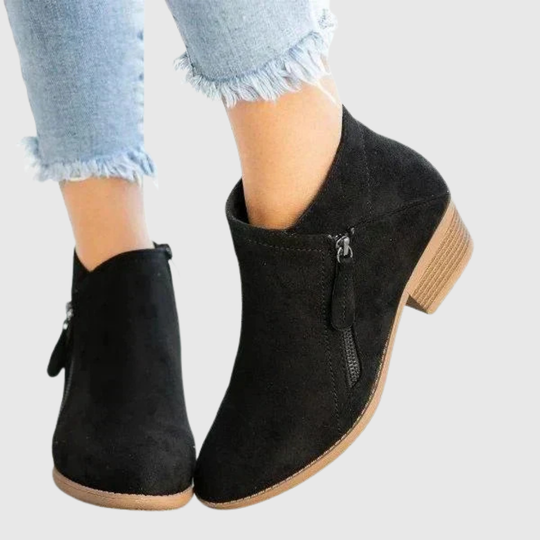AVENYA | BOTTINES EN CUIR AVEC ZIP LATÉRAL
