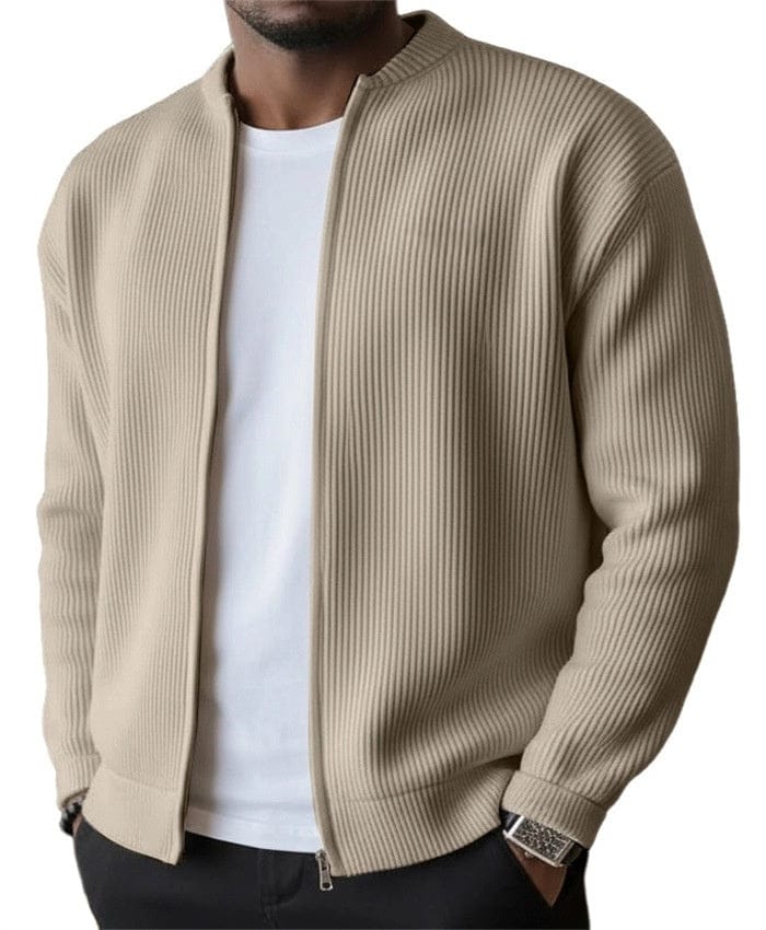 Cardigan zippé côtelé DONACCI