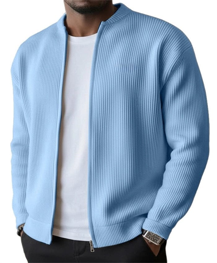 Cardigan zippé côtelé DONACCI