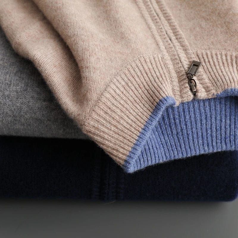 Veste zippée en cachemire DONACCI