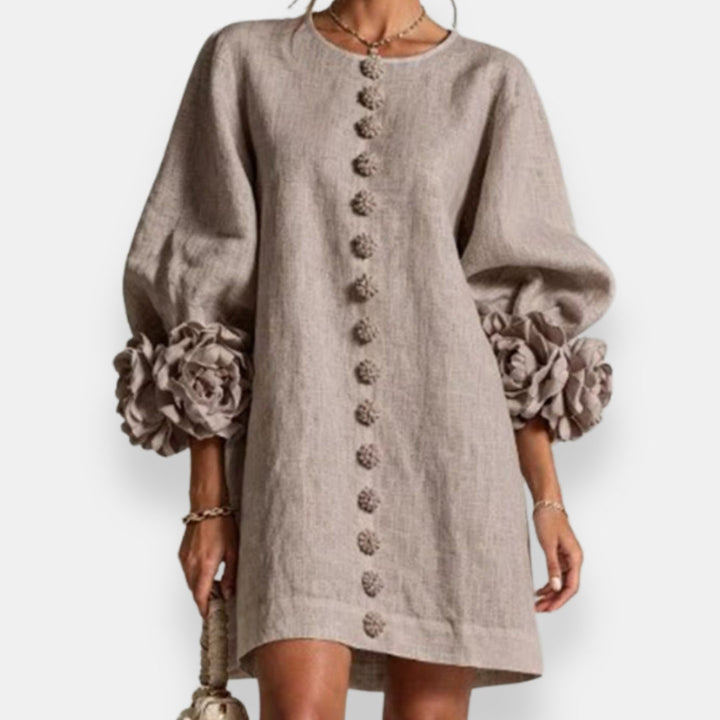 Marcelle | Robe à relief floral