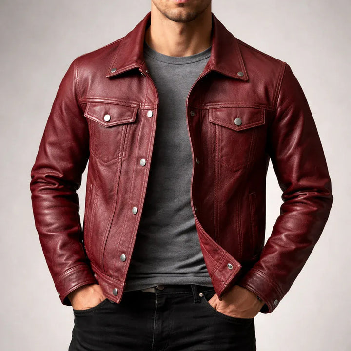 Veste en Cuir Vintage DONACCI