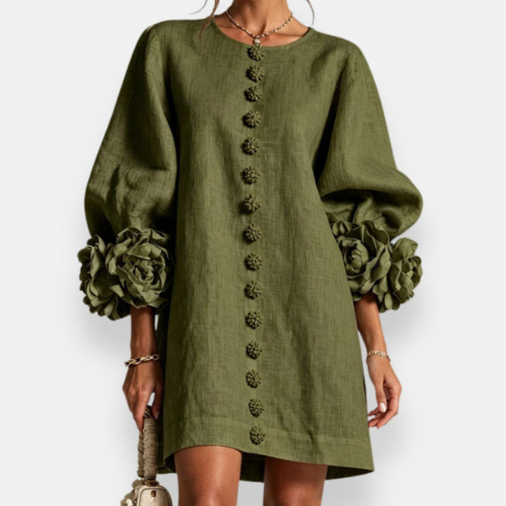 Marcelle | Robe à relief floral