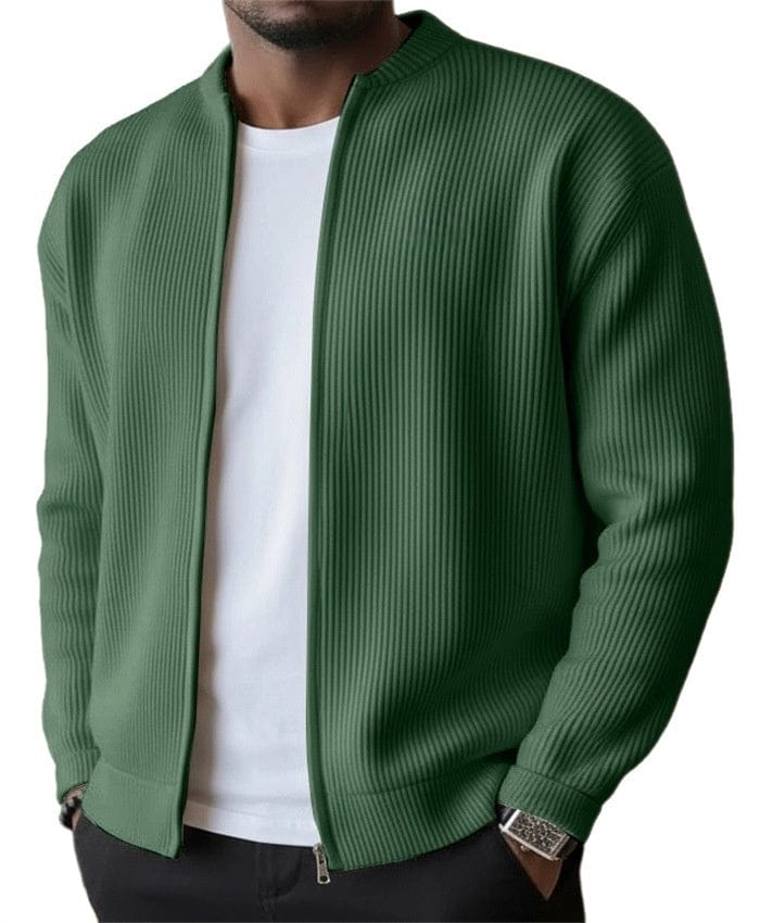 Cardigan zippé côtelé DONACCI