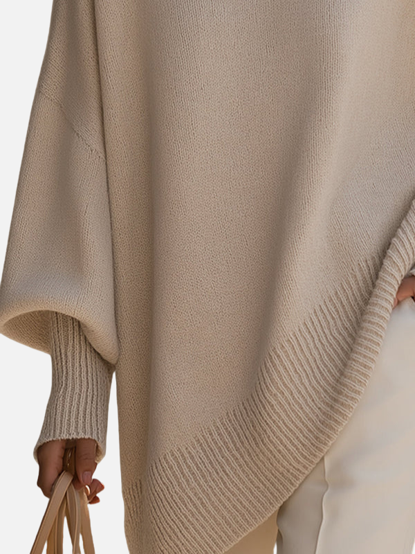 Anne | Poncho-Pull Oversize Doux en Maille