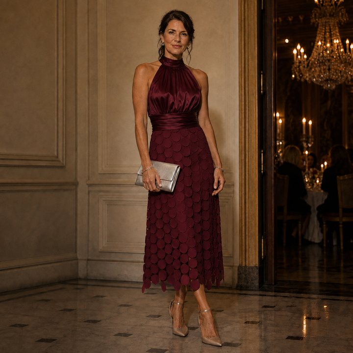 Irène | Robe midi de soirée