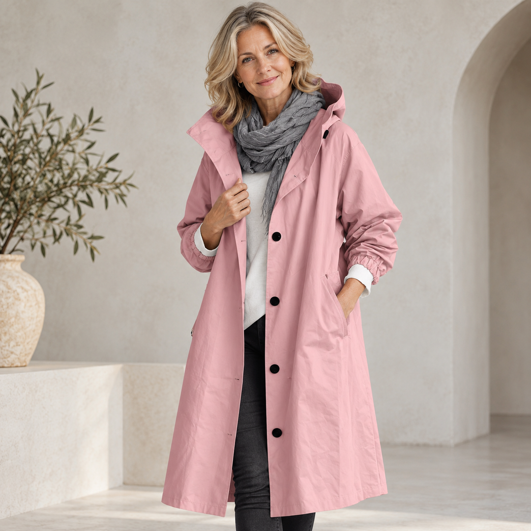 Arabella – Lang trenchcoat med hætte