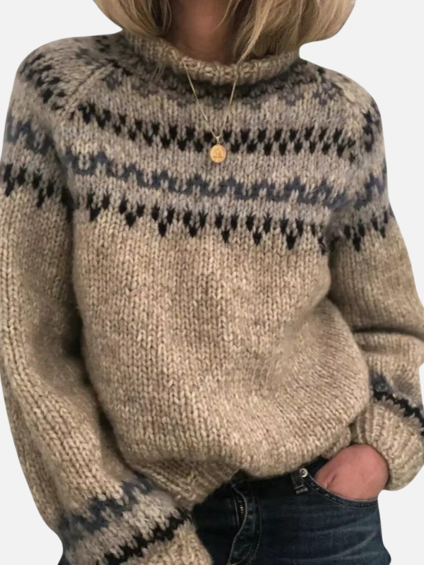 Kirsten | Pull en tricot Fair Isle, motif nordique