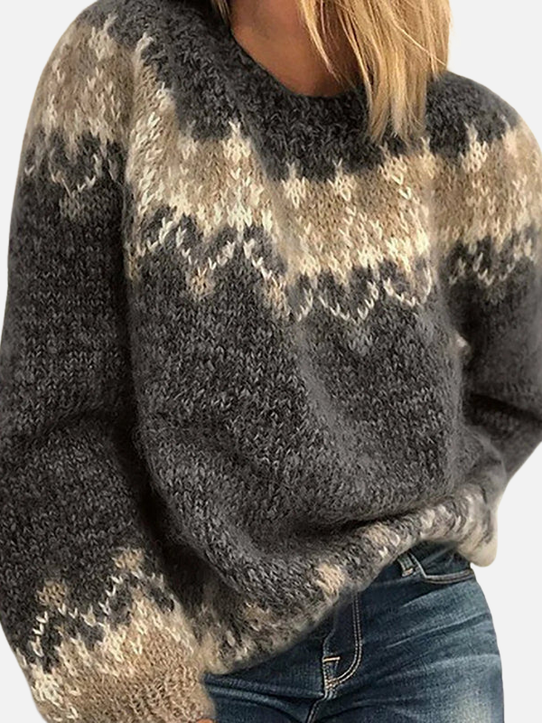 Ida | Pull en laine islandais à col rond