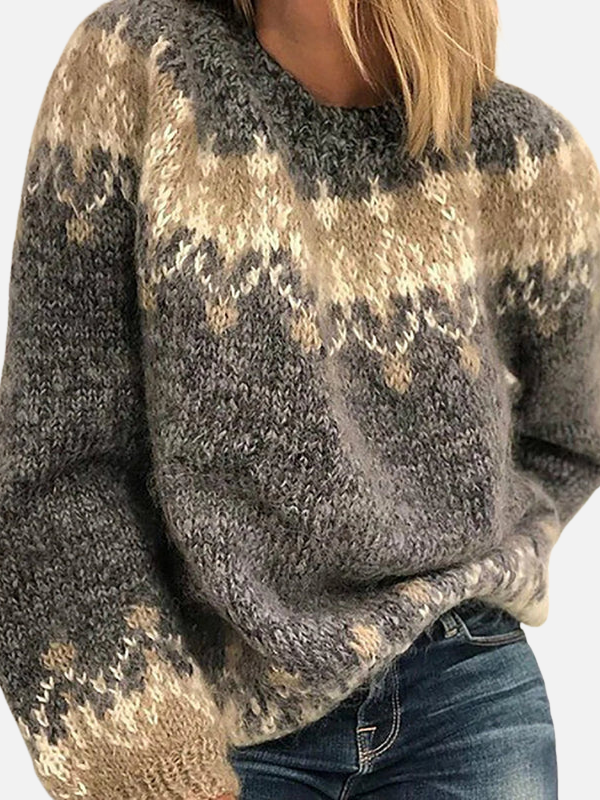 Ida | Pull en laine islandais à col rond