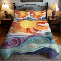 Parure de Lit Matelassée 3 Pièces – Charme Solaire
