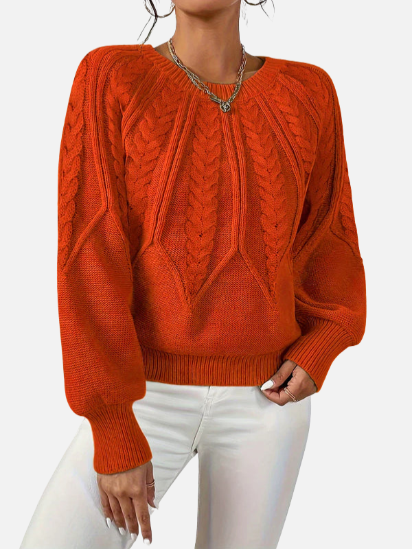 Mette | Pull en maille torsadée à col rond