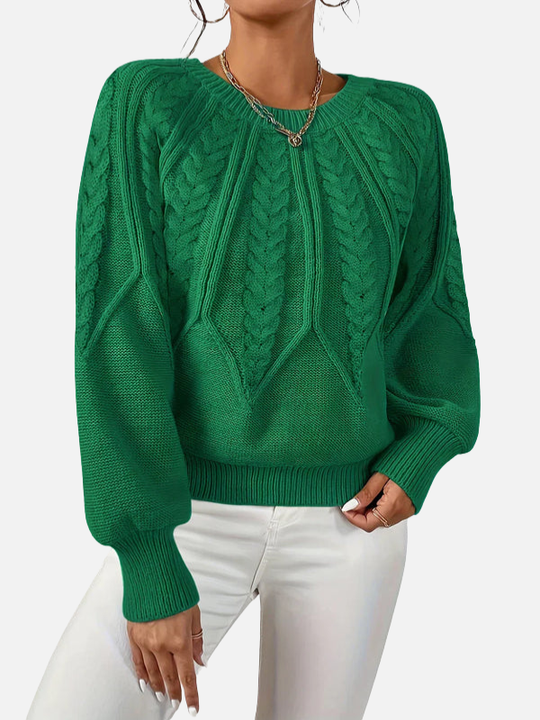 Mette | Pull en maille torsadée à col rond