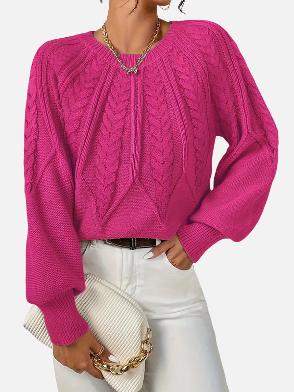 Mette | Pull en maille torsadée à col rond