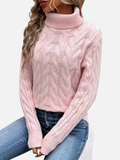 Kirsten | Pull en tricot torsadé à col roulé – Femme