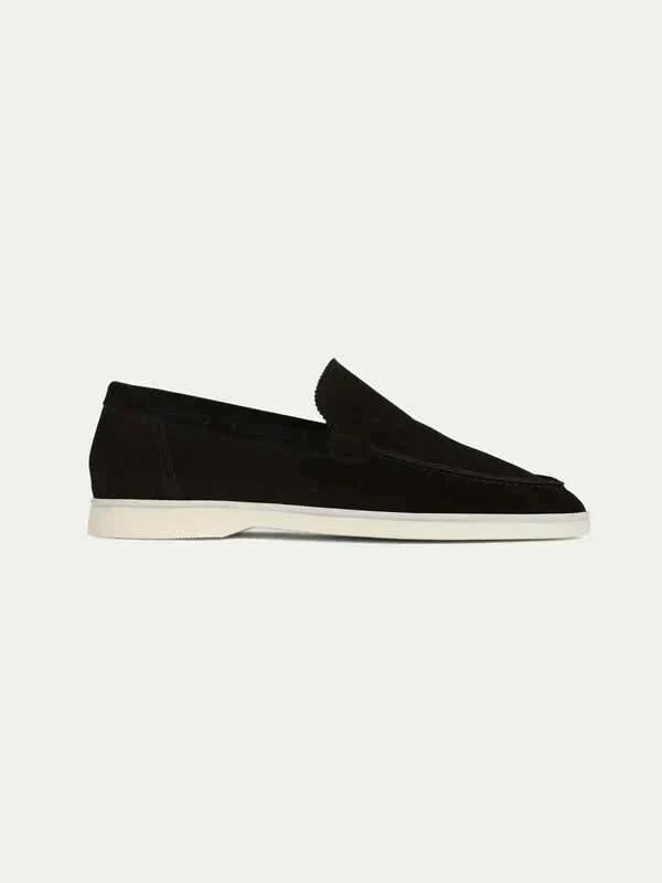 Mocassin en daim classique noir