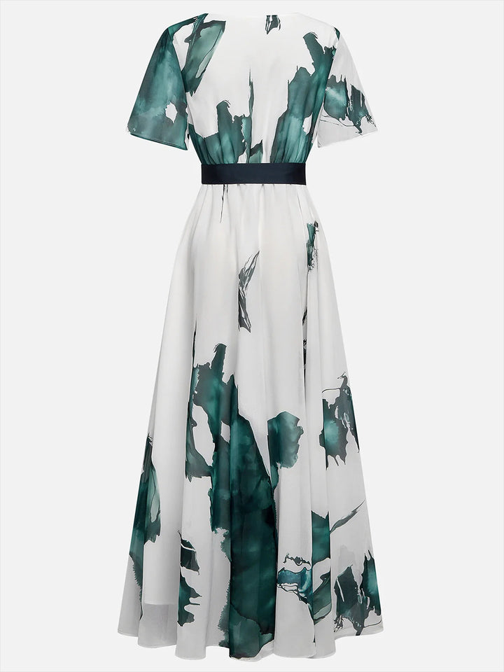Nayla™ | Robe longue à motif aquarelle