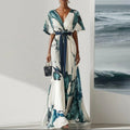 Nayla™ | Robe longue à motif aquarelle
