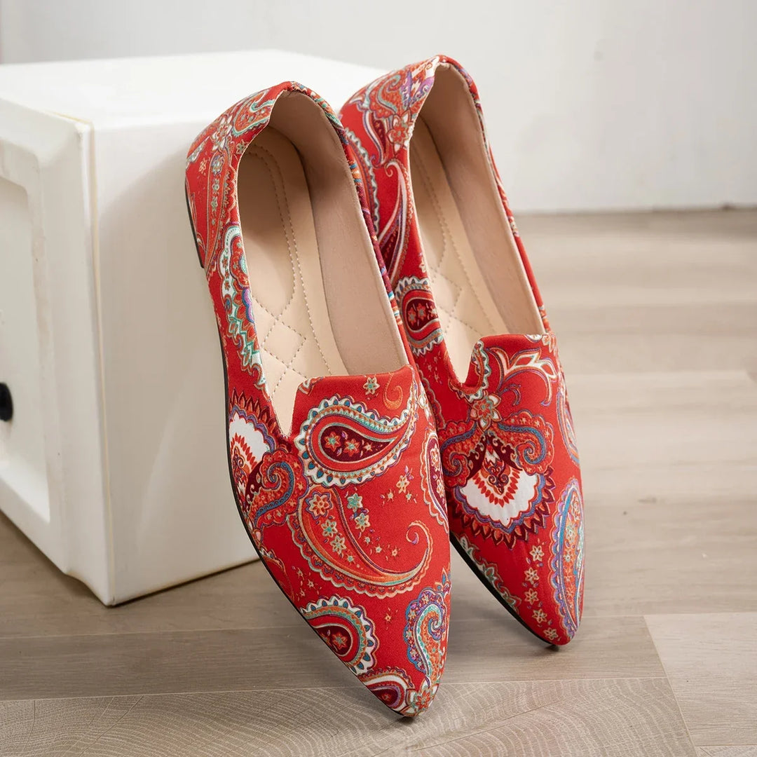 Bretagne | Mocassins Boho Paisley à Bout Pointu
