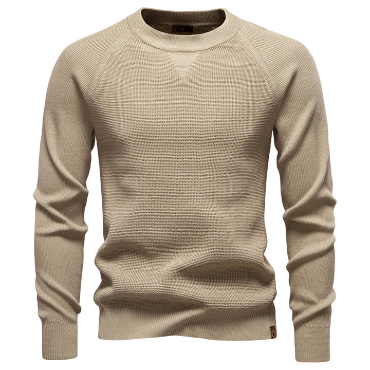 Pull en tricot pour hommes avec col rond et manches raglan | Aveloire Paris