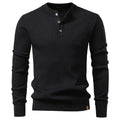 Pull en maille côtelée pour hommes avec boutons et manches longues | Aveloire Paris
