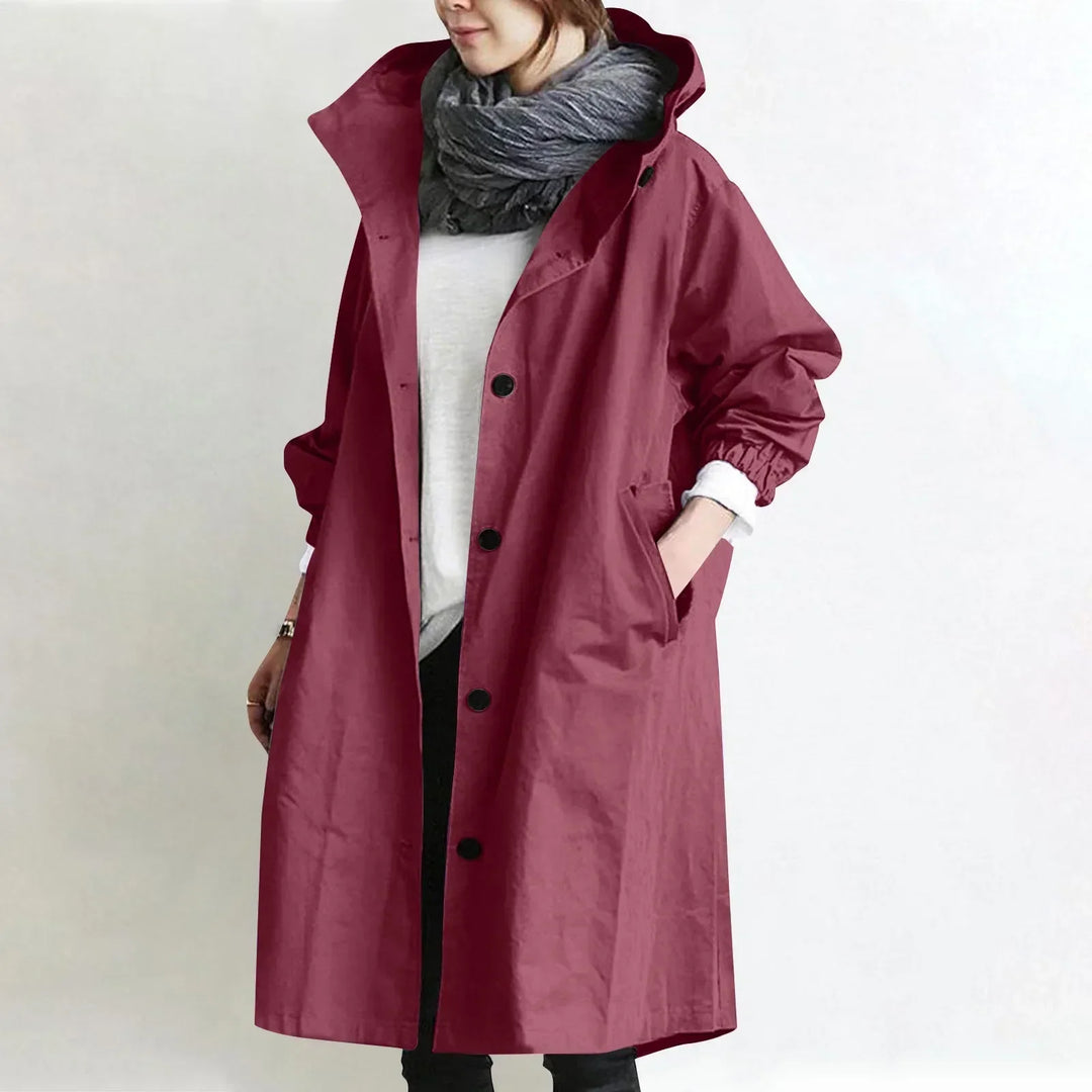 Arabella – Lang trenchcoat med hætte