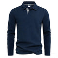 Polo à manches longues pour hommes avec patte de boutonnage et détails contrastés | Aveloire Paris