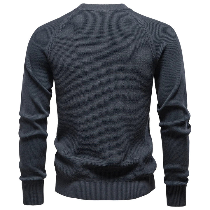 Pull en tricot pour hommes avec col rond et manches raglan | Aveloire Paris
