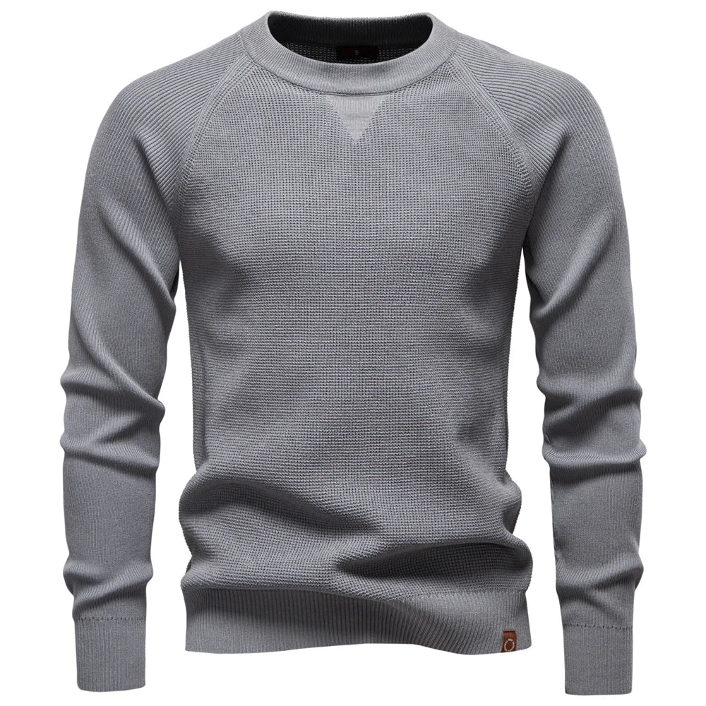 Pull en tricot pour hommes avec col rond et manches raglan | Aveloire Paris