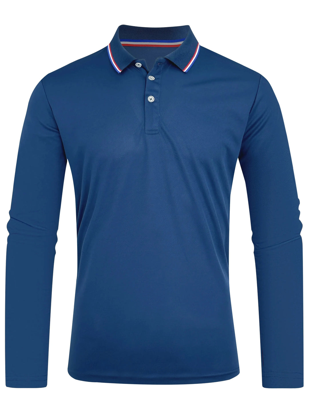 Polo à manches longues pour hommes avec patte de boutonnage et col contrasté | Aveloire Paris