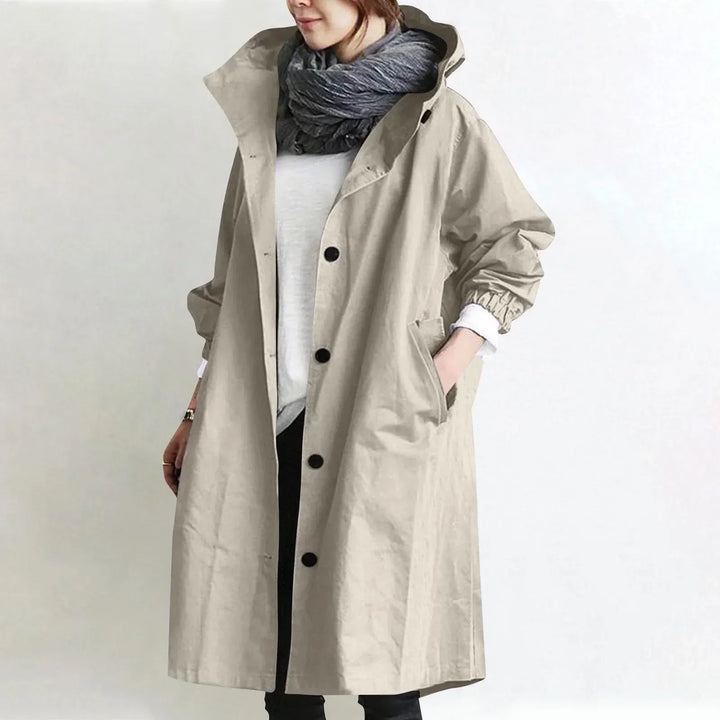 Arabella – Lang trenchcoat med hætte