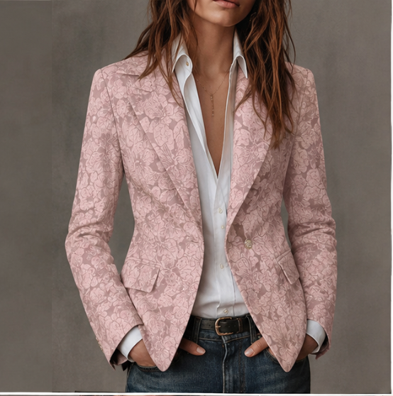 Estelle | Blazer ajusté en jacquard de cachemire