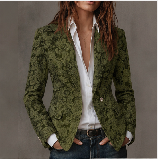 Estelle | Blazer ajusté en jacquard de cachemire