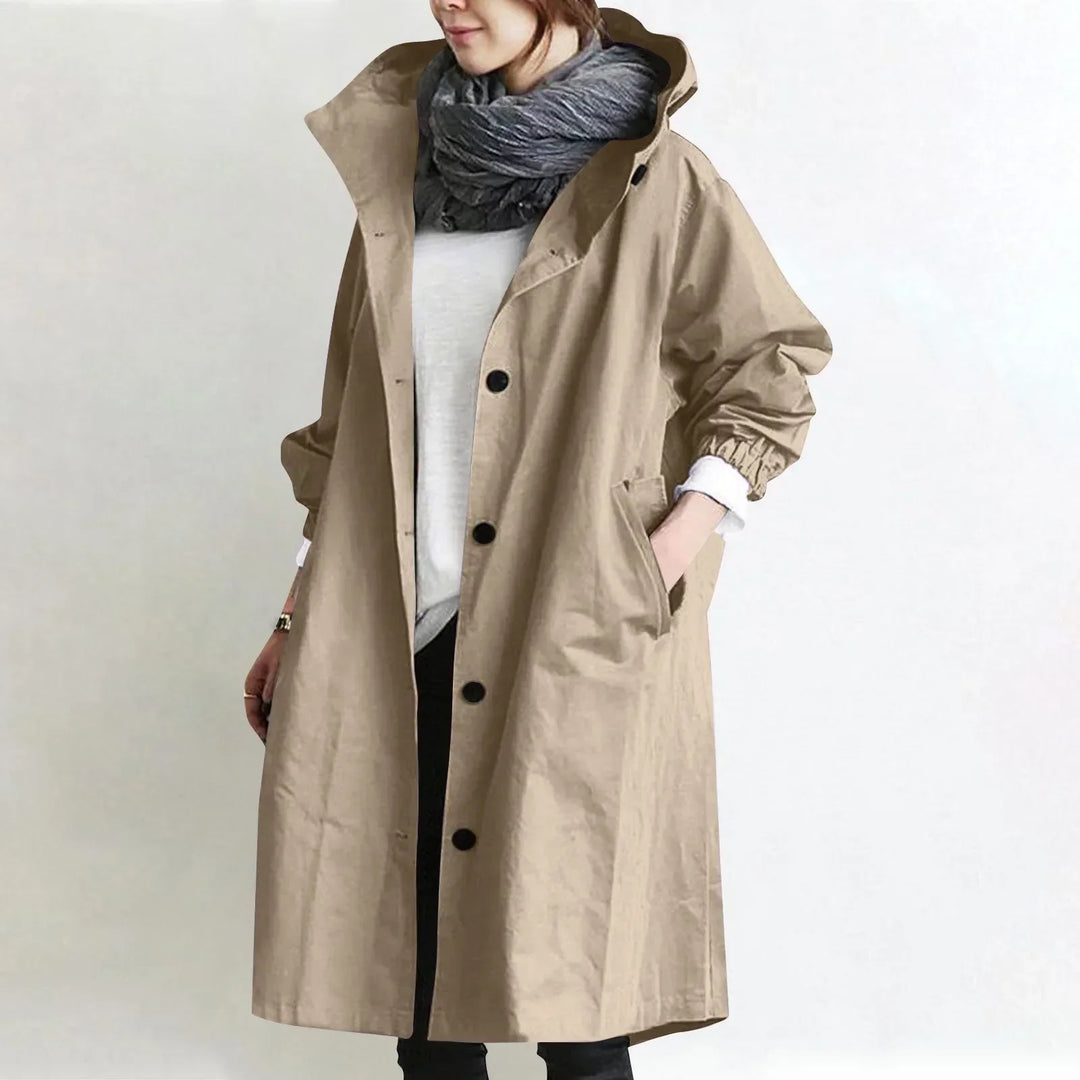 Arabella – Lang trenchcoat med hætte