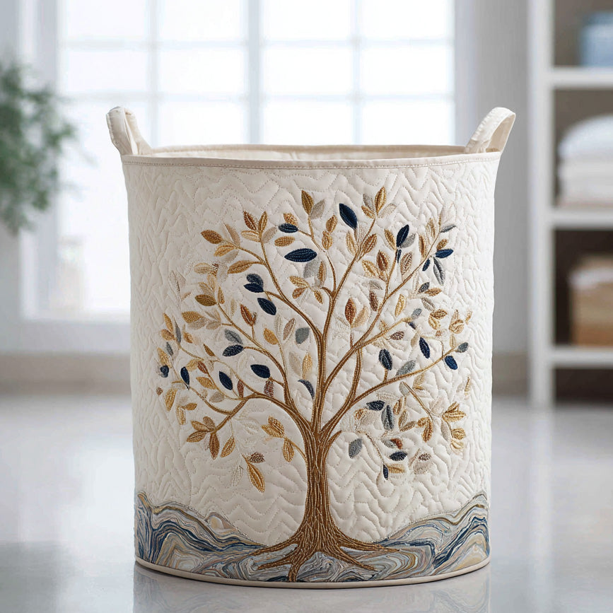 Ludmilla™ | Panier à linge matelassé Vital Bloom