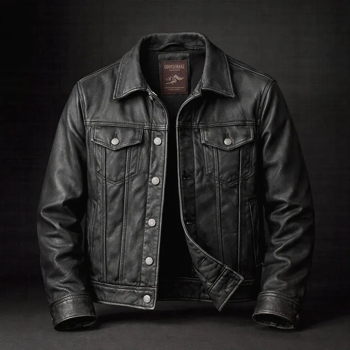 Veste en Cuir Vintage DONACCI