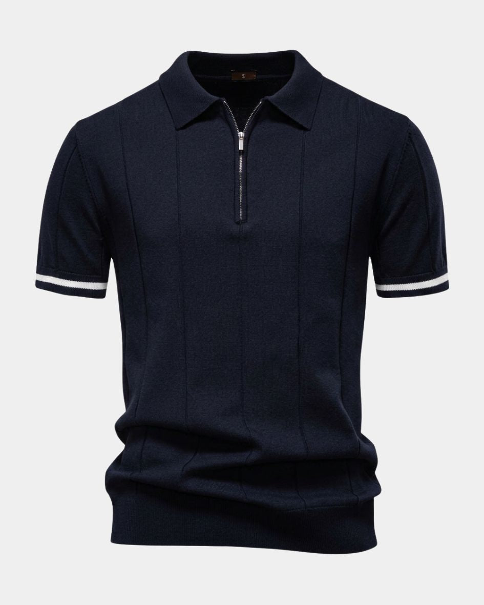 Clark | Polo en maille zippé