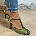 Carley™ - Hauts à talons en T, patchwork