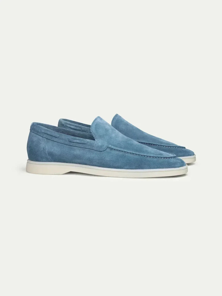Mocassin Classique en Suède Bleu Océan